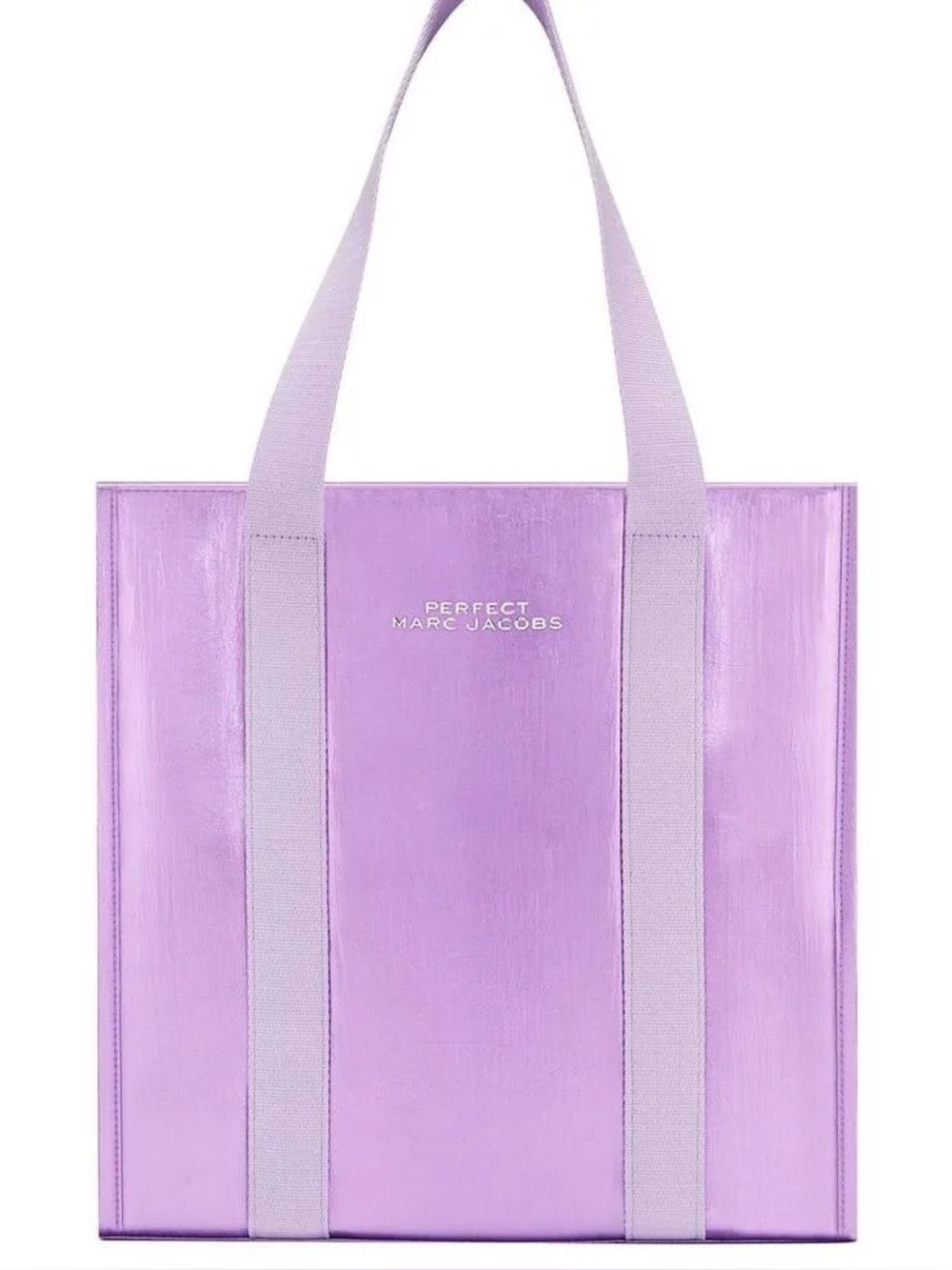 Marc Jacobs Metallic Lavender Tote with Dual Shoulder Straps
